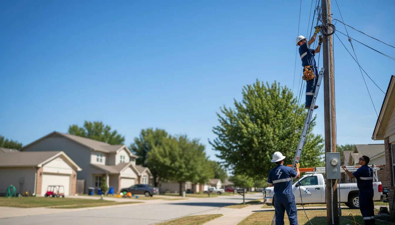 Residential electrician providing installation services in Moreland, GA